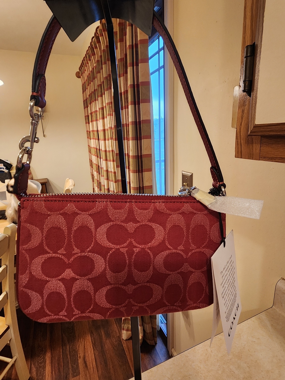 Coach Nolita 19 wristlet in signature red denim.  - Picture 9 of 11